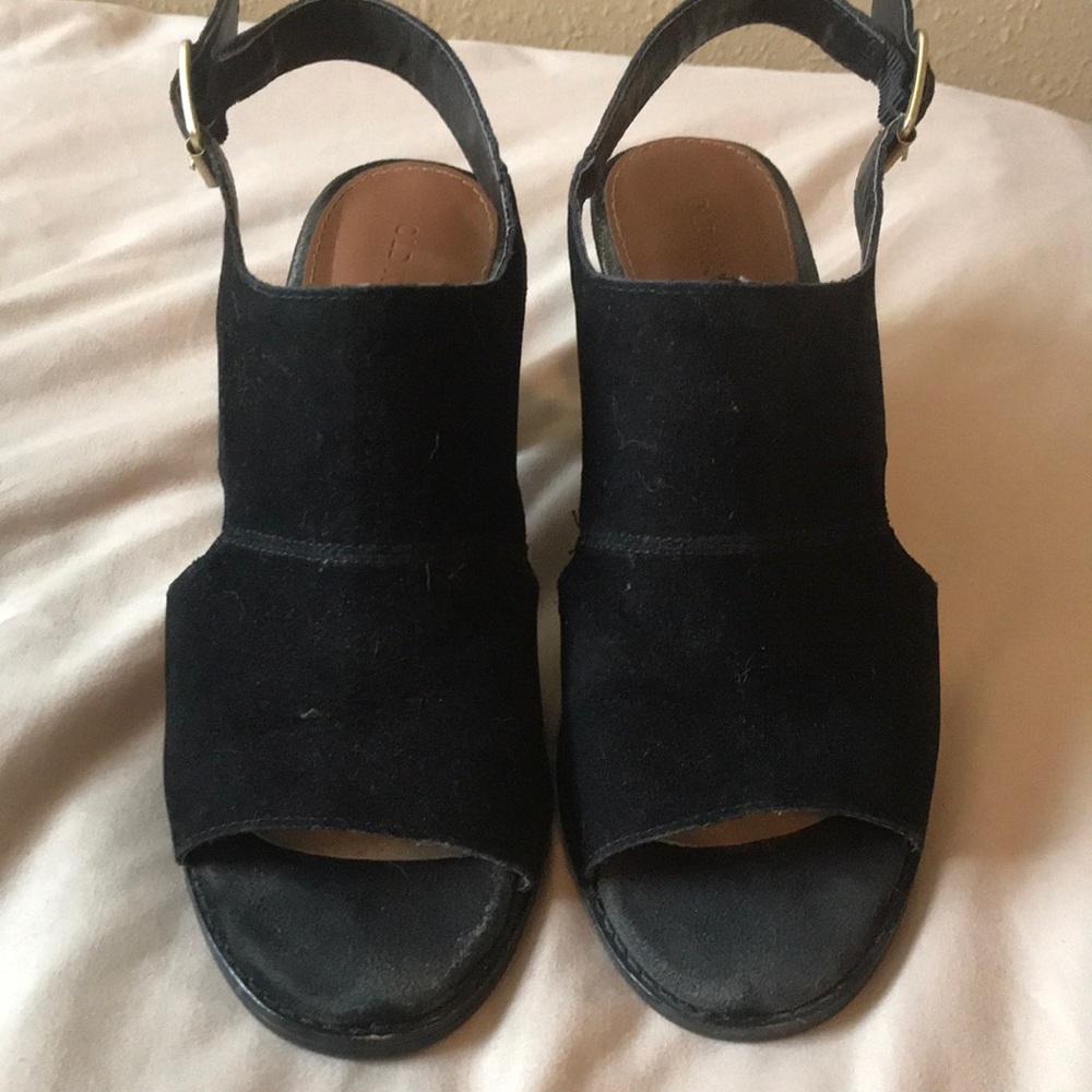 Black ankle heels